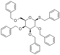 BENZYL 2,3,4,6-TETRA-O-BENZYL-1-THIO-BETA-D-GALACTOPYRANOSIDE Struktur