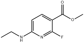 3-Pyridinecarboxylicacid,6-(ethylamino)-2-fluoro-,methylester(9CI) Struktur