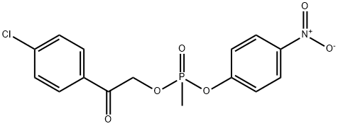 1-(4-chlorophenyl)-2-[methyl-(4-nitrophenoxy)phosphoryl]oxy-ethanone Struktur