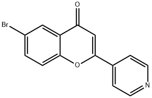 6-BROMO-2-(PYRIDIN-4-YL)-4H-CHROMEN-4-ONE Struktur