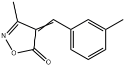 3-Methyl-4-(3-methylbenzylidene)-2-isoxazolin-5-one Struktur