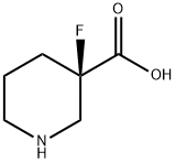 3-Piperidinecarboxylicacid,3-fluoro-,(3R)-(9CI) Struktur