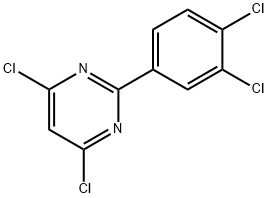 4,6-DICHLORO-2-(3,4-DICHLOROPHENYL)PYRIMIDINE Struktur