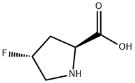 (2S,4R)-4-Fluoropyrrolidine-2-carboxylic acid Struktur