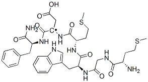 (3S)-3-[[(2S)-2-[[(2S)-2-[[2-[[(2S)-2-amino-4-methylsulfanyl-butanoyl] amino]acetyl]amino]-3-(1H-indol-3-yl)propanoyl]amino]-4-methylsulfanyl -butanoyl]amino]-3-[[(1S)-1-carbamoyl-2-phenyl-ethyl]carbamoyl]propano ic acid Struktur