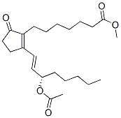 (13E,15S)-15-(Acetyloxy)-9-oxo-8(12),13-prostadien-1-oic acid methyl ester Struktur