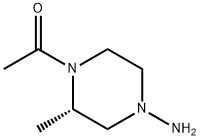 1-Piperazinamine, 4-acetyl-3-methyl-, (3S)- (9CI) Struktur