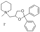 1-[(2,2-diphenyl-1,3-dioxolan-4-yl)methyl]-1-methyl-3,4,5,6-tetrahydro-2H-pyridine bromide Struktur