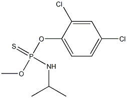 (-)-N-(1-Methylethyl)phosphoramidothioic acid O-methyl O-(2,4-dichlorophenyl) ester Struktur