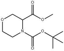 N-BOC-モルホリン-3-カルボン酸メチル 化學(xué)構(gòu)造式