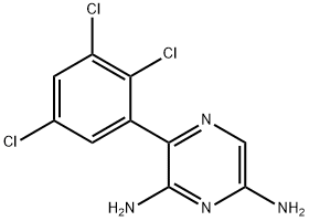 2,6-DIAMINO-3-(2,3,5-TRICHLOROPHENYL)-PYRAZINE Struktur