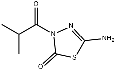 1,3,4-Thiadiazol-2(3H)-one,  5-amino-3-(2-methyl-1-oxopropyl)- Struktur