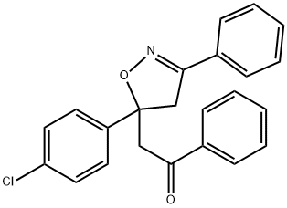 5-(2-Acetylphenyl)-5-(4-chlorophenyl)-3-phenyl-2-isoxazoline Struktur