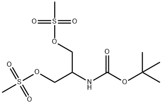 2-((tert-Butoxycarbonyl)amino)propane-1,3-diyl dimethanesulfonate Struktur