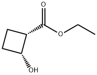 Cyclobutanecarboxylic acid, 2-hydroxy-, ethyl ester, (1S,2R)- (9CI) Struktur