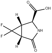 3-Azabicyclo[3.1.0]hexane-2-carboxylicacid,6,6-difluoro-4-oxo-,(1S,2S,5R)-(9CI) Struktur