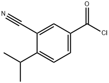 Benzoyl chloride, 3-cyano-4-(1-methylethyl)- (9CI) Struktur