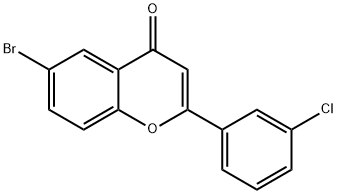 6-BROMO-2-(3-CHLOROPHENYL)-4H-CHROMEN-4-ONE Struktur