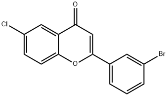 2-(3-BROMOPHENYL)-6-CHLORO-4H-CHROMEN-4-ONE Struktur