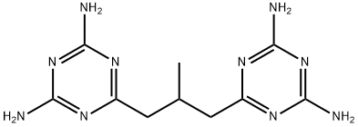 6,6'-(2-methylpropane-1,3-diyl)bis(1,3,5-triazine-2,4-diamine) Struktur