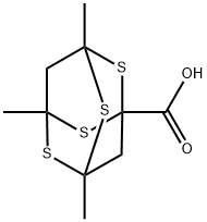 3,5,7-Trimethyl-2,4,6,8-tetrathiaadamantane-1-carboxylic acid Struktur