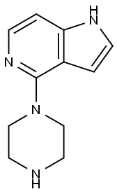 1H-Pyrrolo[3,2-c]pyridine, 4-(1-piperazinyl)- Struktur