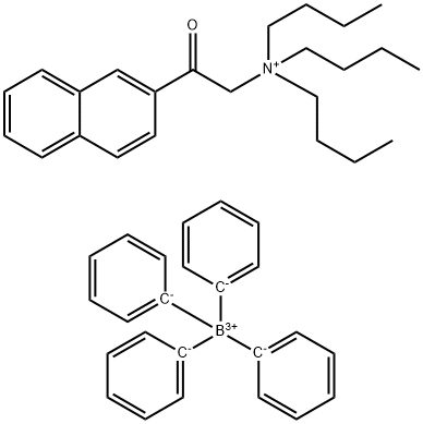 N-(2-[2-NAPHTHYL]-2-OXO-ETHYL)-N,N,N-TRIBUTYLAMMONIUM TETRAPHENYLBORATE Struktur