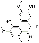 3,4-Dihydro-7-hydroxy-1-[(3-hydroxy-4-Methoxyphenyl)Methyl]-6-Methoxy-2-MethylisoquinoliniuM Iodide Struktur