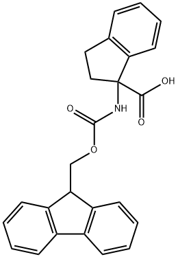 1-(FMOC-氨基)茚滿-1-甲酸 結(jié)構(gòu)式