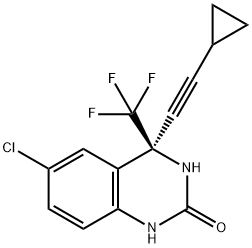 (4S)-6-CHLORO-4-(2-CYCLOPROPYLETHYNYL)-4-(TRIFLUOROMETHYL)-3,4-DIHYDROQUINAZOLIN-2(1H)-ONE Struktur