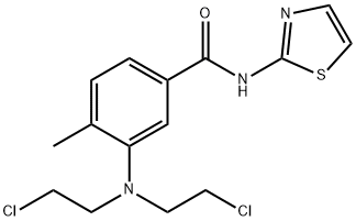 3-[Bis(2-chloroethyl)amino]-4-methyl-N-(2-thiazolyl)benzamide Struktur