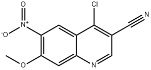 4-Chloro-7-methoxy-6-nitro-quinoline-3-carbonitrile Struktur