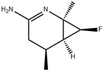 2-Azabicyclo[4.1.0]hept-2-en-3-amine,7-fluoro-1,5-dimethyl-,(1R,5S,6S,7S)- Struktur