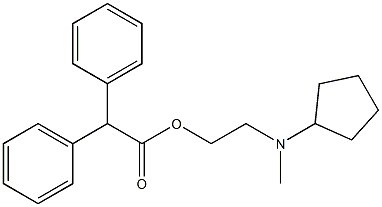 Diphenylacetic acid 2-(cyclopentylmethylamino)ethyl ester Struktur