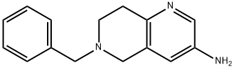 5,6,7,8-TETRAHYDRO-6-(PHEHYLMETHYL)-1,6-NAPHTHYRIDIN-3-AMINE Struktur