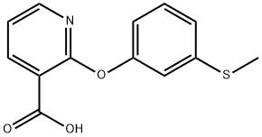 2-(3'-methylthiophenoxy)nicotinic acid Struktur