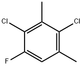 2,4-DICHLORO-1-FLUORO-3,5-DIMETHYL-BENZENE Struktur