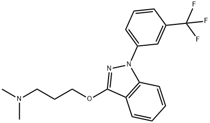 3-[3-(Dimethylamino)propoxy]-1-[3-(trifluoromethyl)phenyl]-1H-indazole Struktur