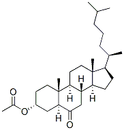 5alpha-Cholestan-6-one, 3alpha-hydroxy-, acetate Struktur