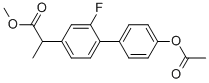 Methyl 2-(4’-Acetoxy-2-fluoro-biphenyl-4-yl)-propionate Struktur