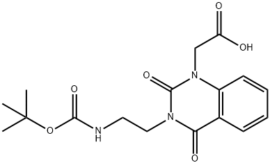 BOC-3-(2-氨基乙基)-1-羧甲基喹唑啉-2,4-二酮, 215190-30-0, 結(jié)構(gòu)式