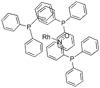 NITROSYLTRIS(TRIPHENYLPHOSPHINE)RHODIUM(I) Struktur