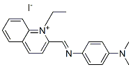 2-[[[4-(dimethylamino)phenyl]imino]methyl]-1-ethylquinolinium iodide Struktur