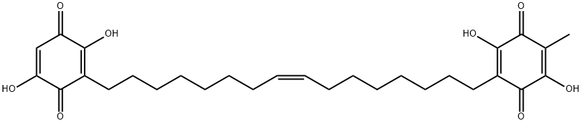 5-Methyl[2,2'-[(8Z)-8-hexadecene-1,16-diyl]bis(3,6-dihydroxy-1,4-benzoquinone)] Struktur