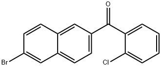 6-BROMO-2-(2-CHLOROBENZOYL)NAPHTHALENE Struktur