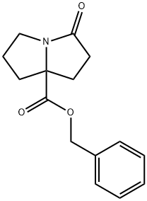 1H-Pyrrolizine-7a(5H)-carboxylic acid, tetrahydro-3-oxo-, phenylmethyl ester Struktur