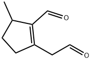 1-Cyclopentene-1-acetaldehyde, 2-formyl-3-methyl- (9CI) Struktur