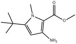 1H-Pyrrole-2-carboxylicacid,3-amino-5-(1,1-dimethylethyl)-1-methyl-,methyl Struktur