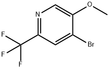 Pyridine, 4-bromo-5-methoxy-2-(trifluoromethyl)- Struktur