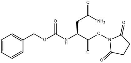 [(S)-3-Amino-1-[[(2,5-dioxo-1-pyrrolidinyl)oxy]carbonyl]-3-oxopropyl]carbamic acid benzyl ester Struktur